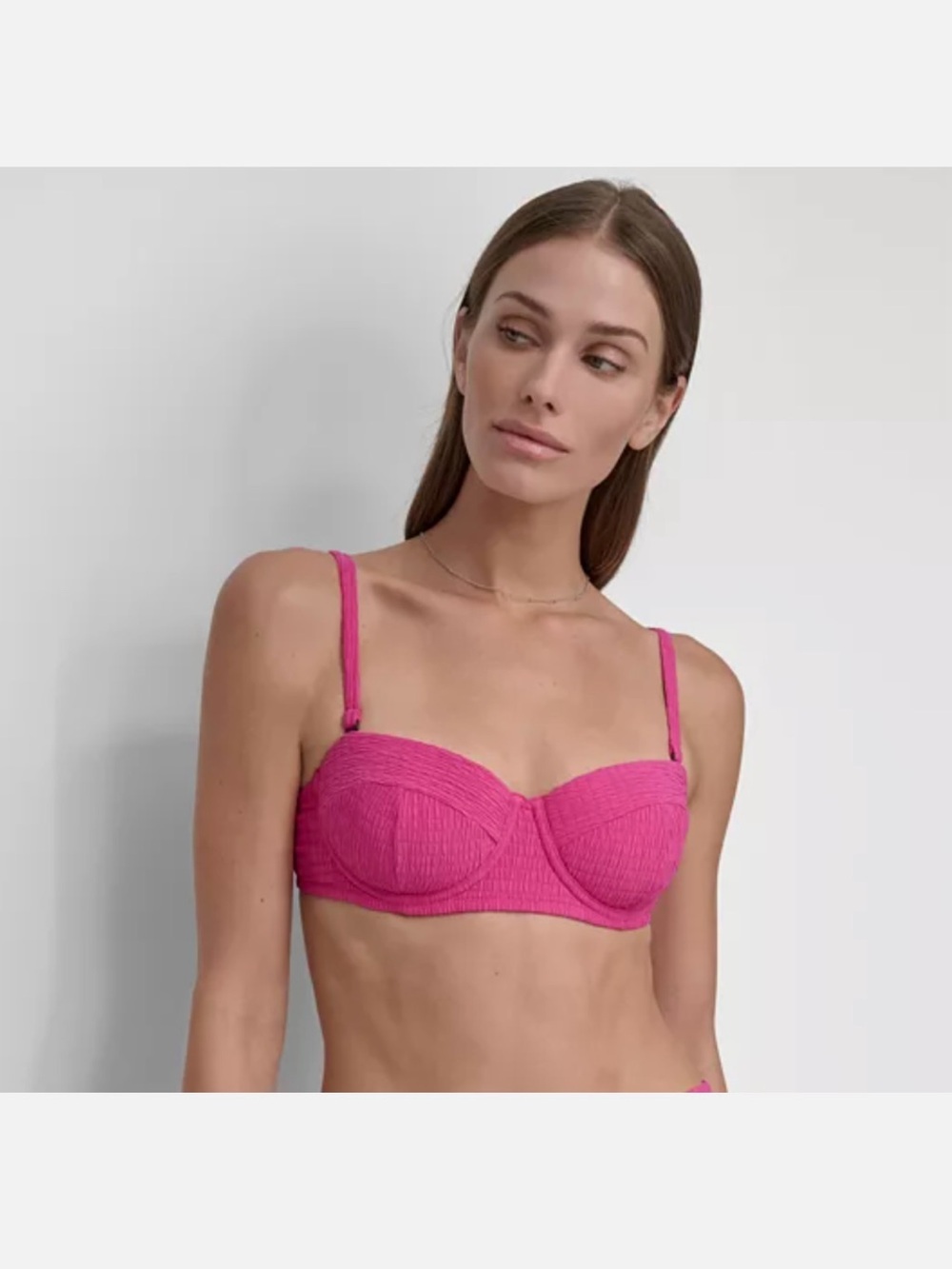 NWT DKNY
Women's Textured Molded Balconette Bikini Top Medium